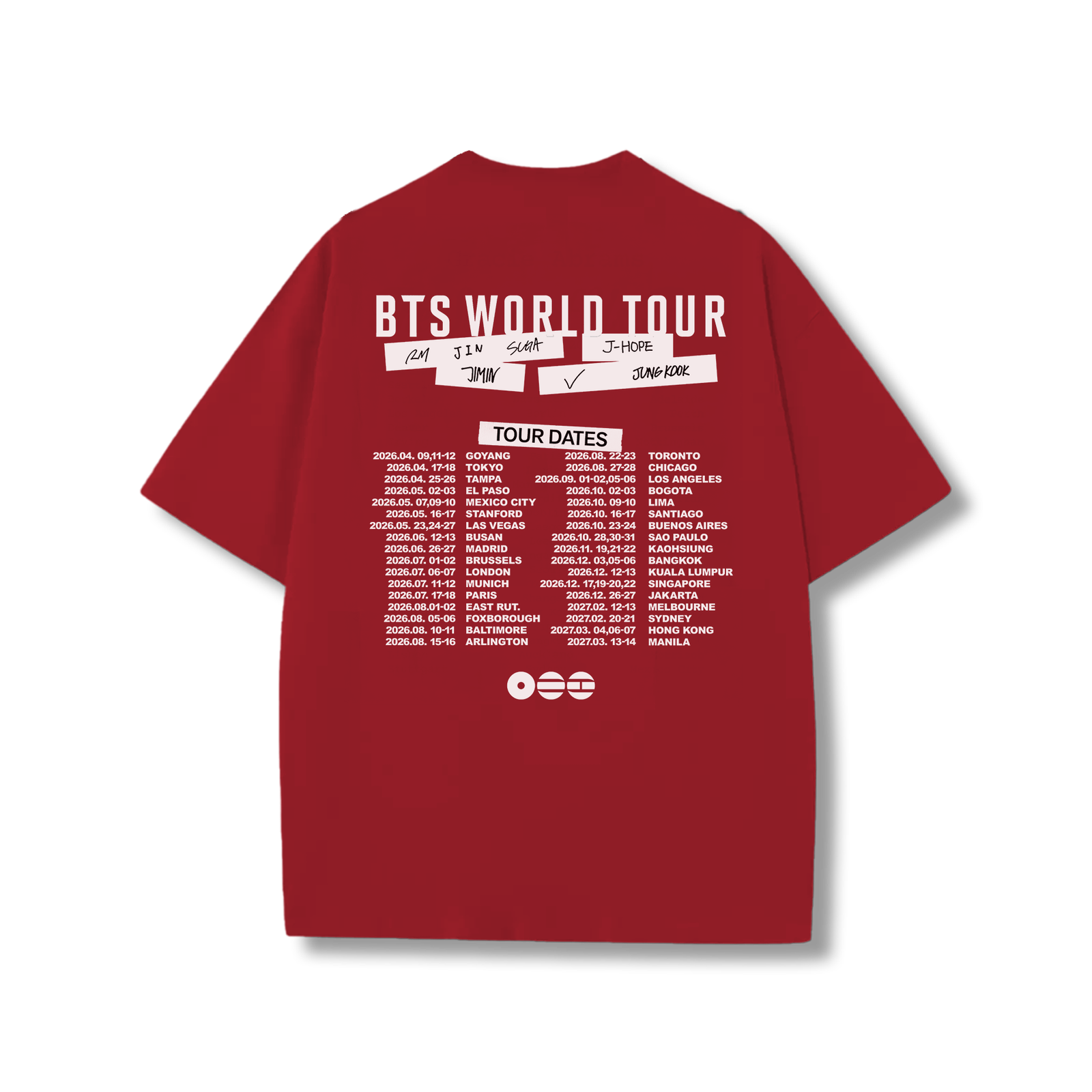 ARIRANG World Tour t-shirt
