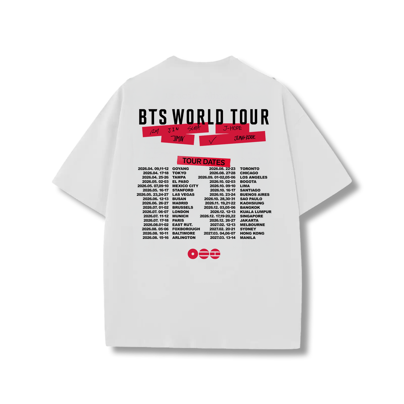 ARIRANG World Tour t-shirt