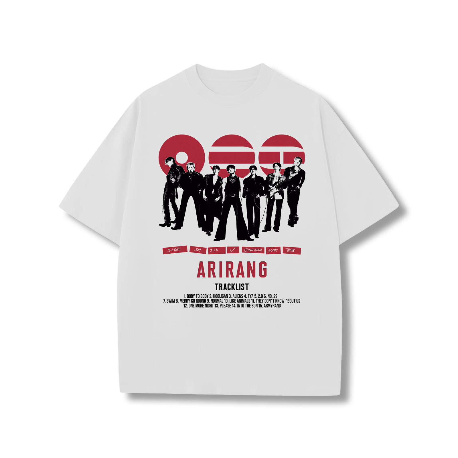 ARIRANG tracks t-shirt