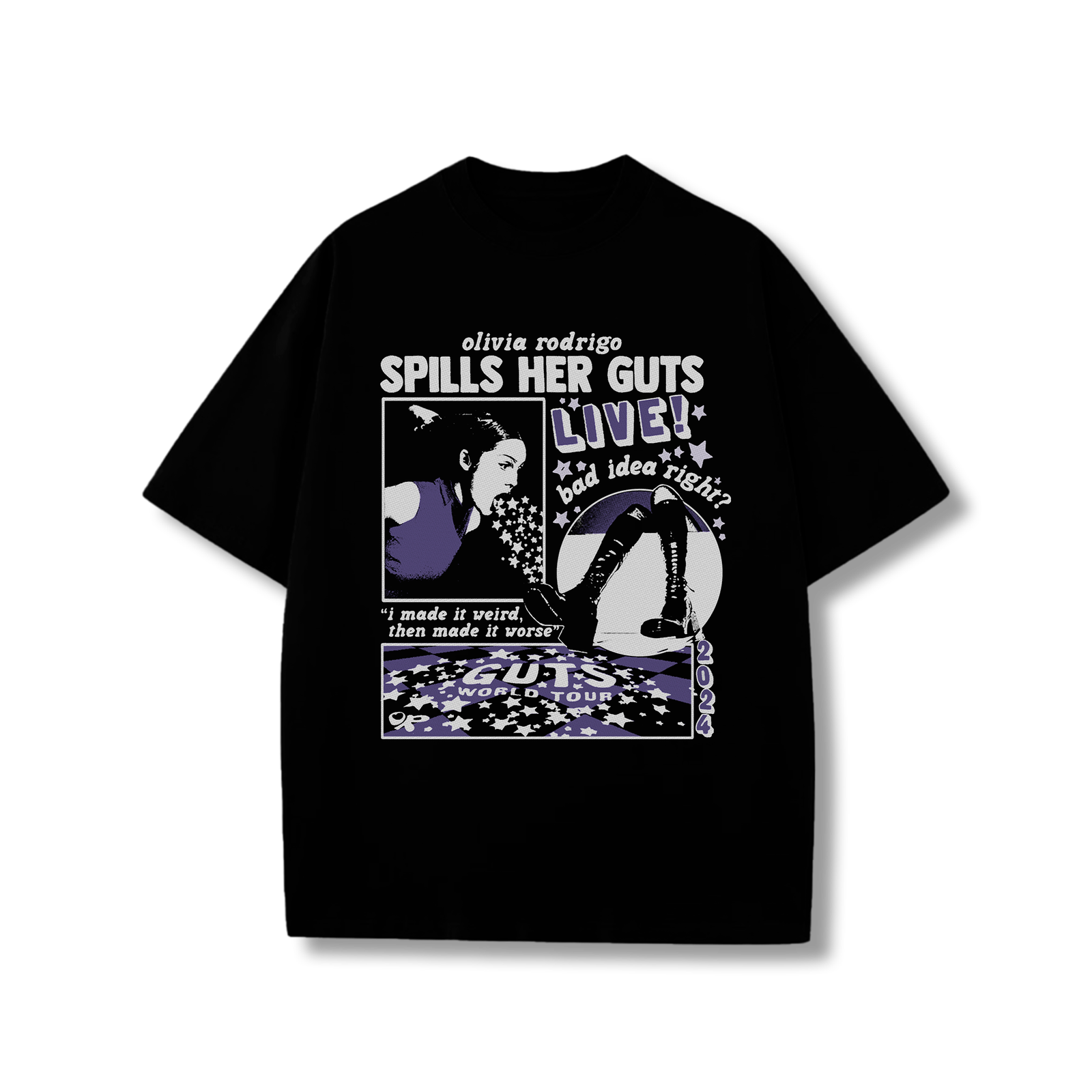 Spills her guts t-shirt (black edition)
