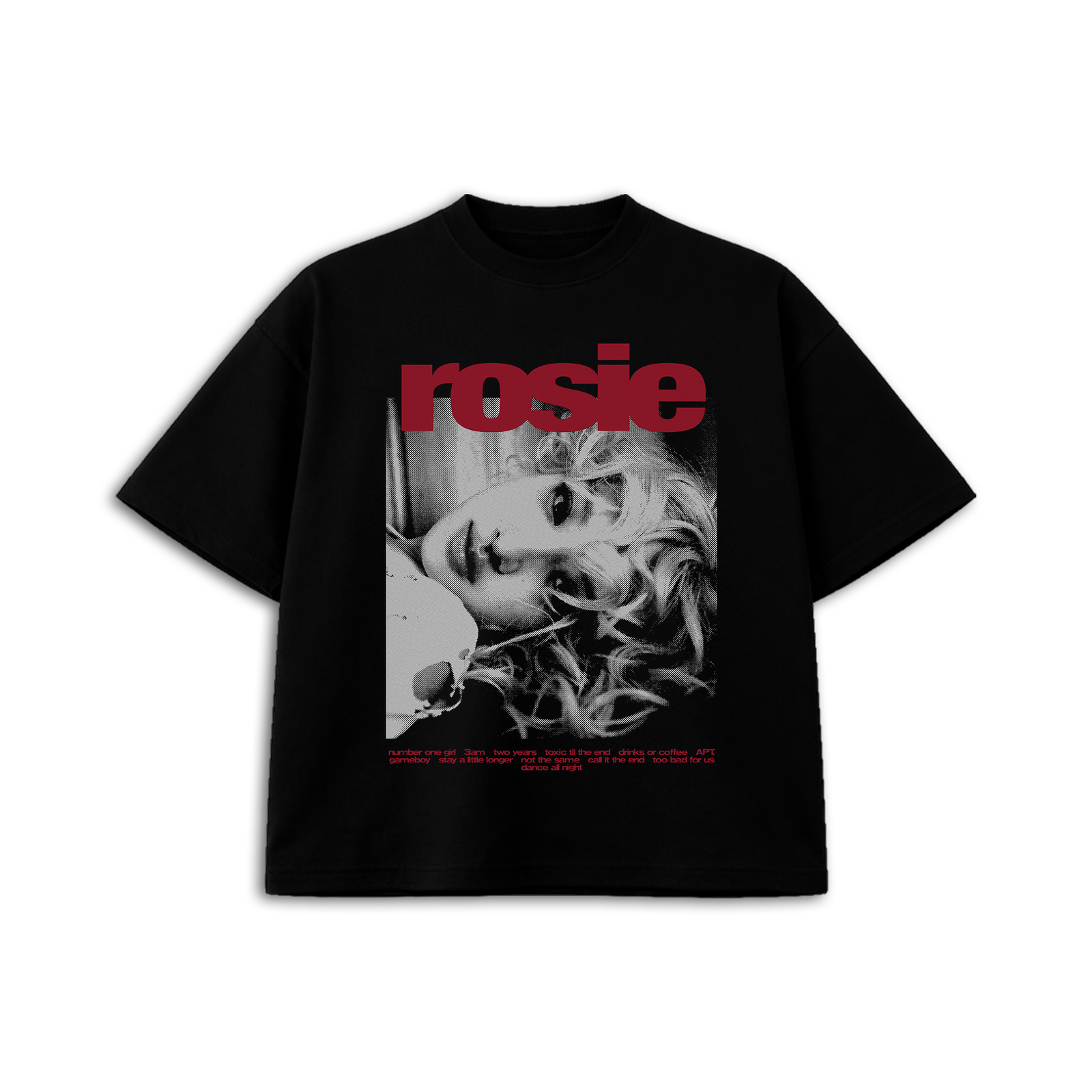 Rosie tracklist t-shirt