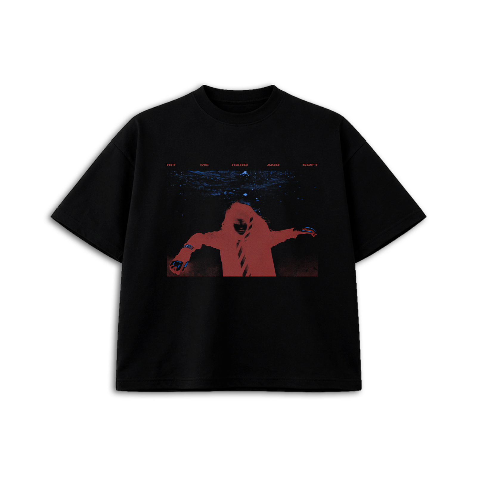 Hit me hard and soft red t-shirt