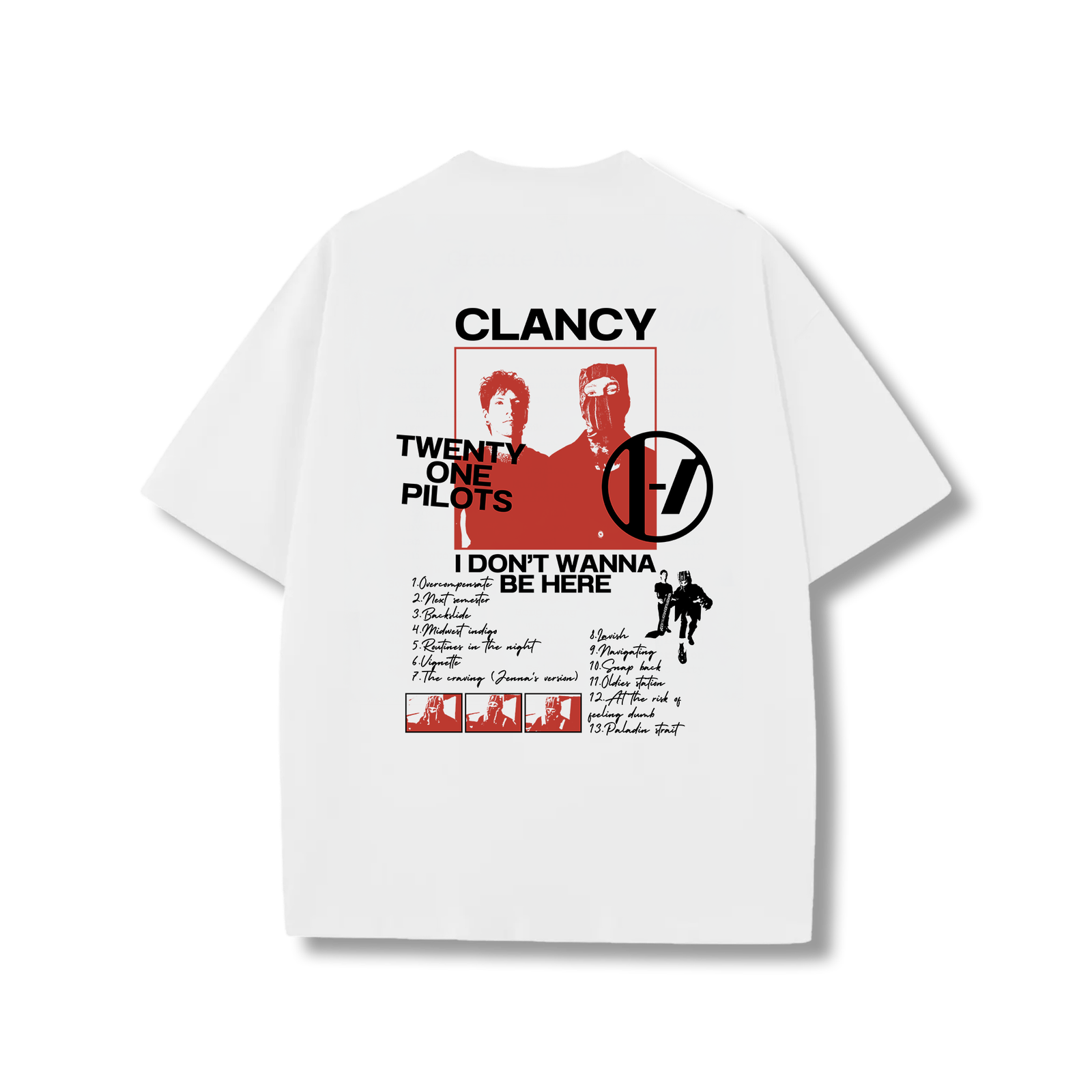 Clancy tracklist t-shirt