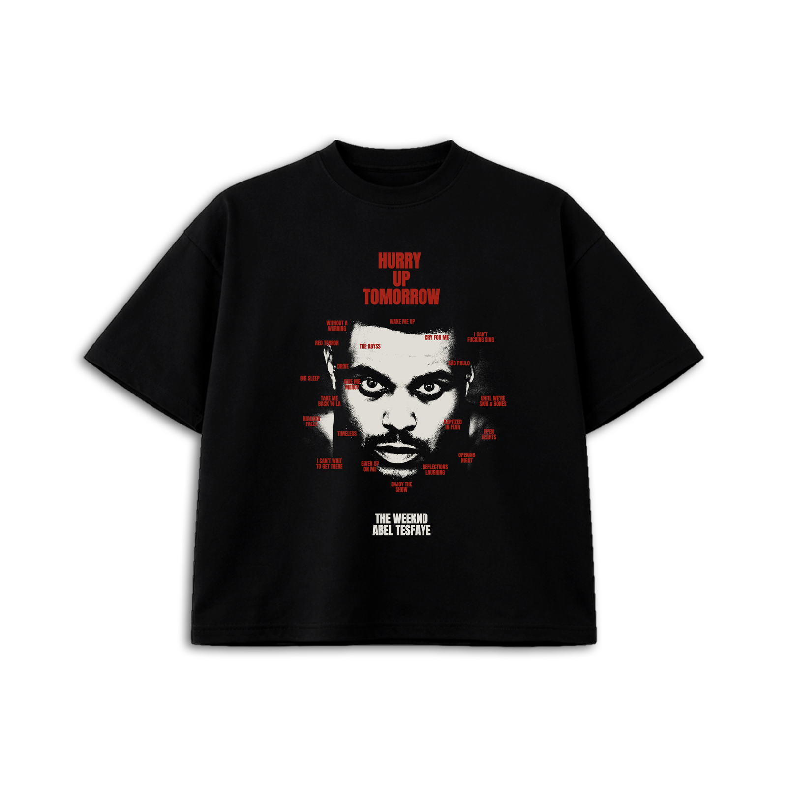 Hurry Up Tomorrow tracks t-shirt