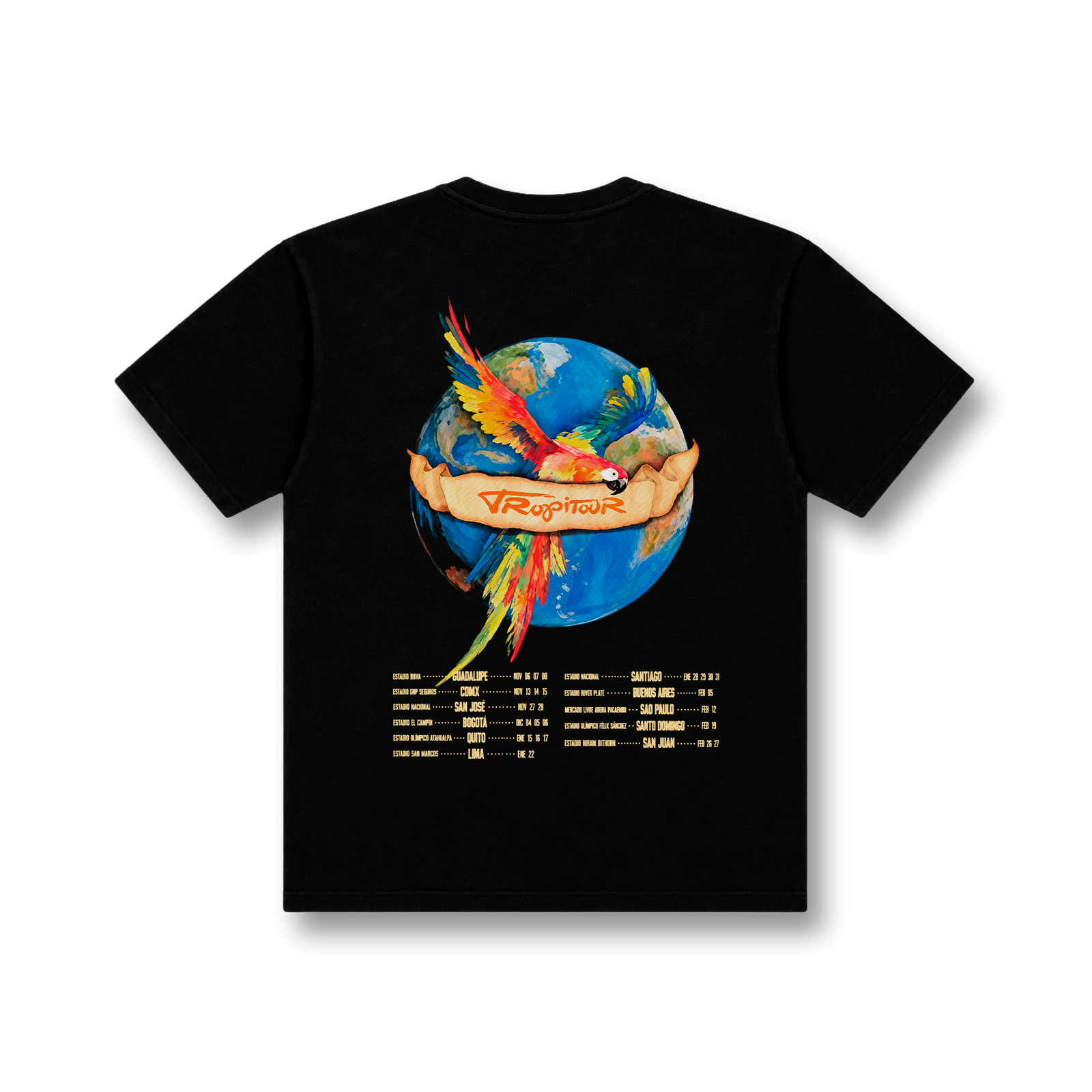 Tropitour dates t-shirt